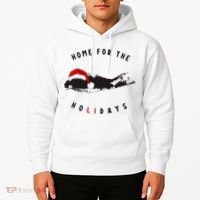 Long Island Christmas Long Island Map With Santa Hat Hoodie thumb 2