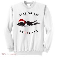 Long Island Christmas Long Island Map With Santa Hat Sweatshirt thumb 0