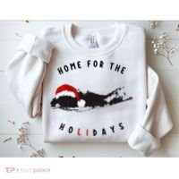 Long Island Christmas Long Island Map With Santa Hat Sweatshirt thumb 2