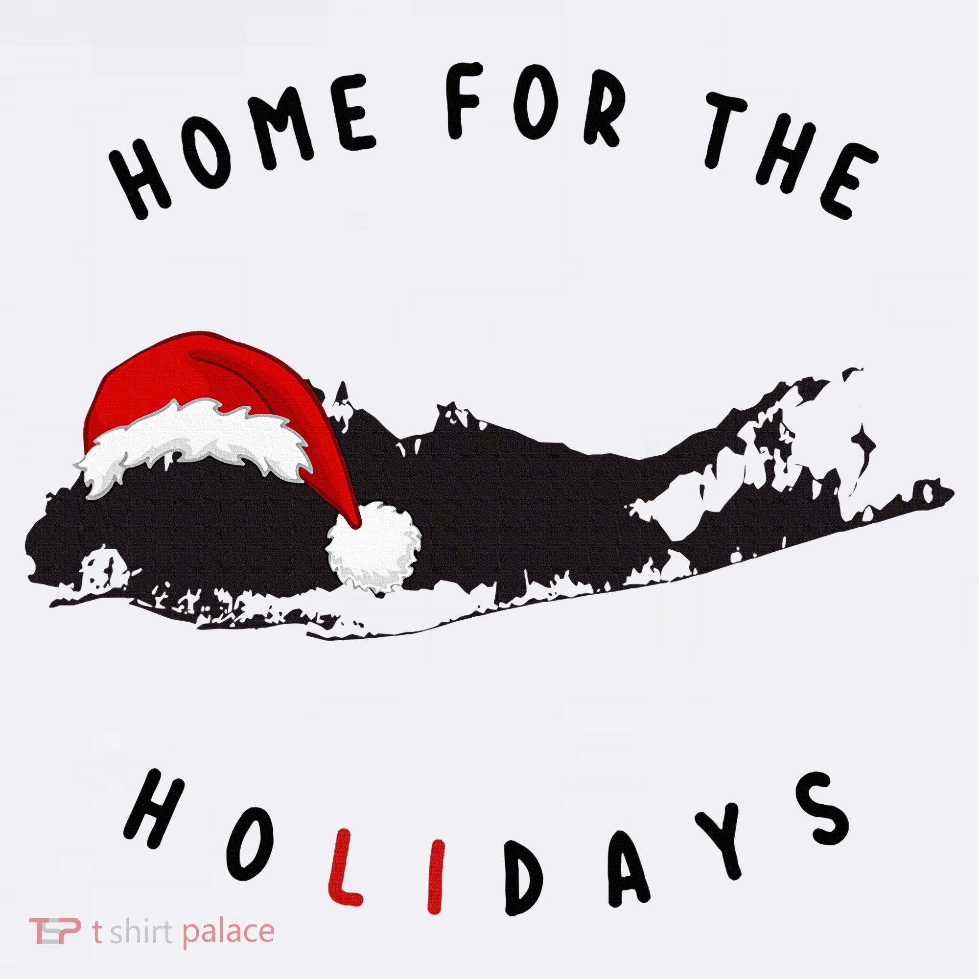 Long Island Christmas Long Island Map With Santa Hat Beanie