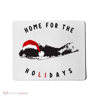 Long Island Christmas Long Island Map With Santa Hat Mousepad