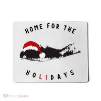 Long Island Christmas Long Island Map With Santa Hat Mousepad thumb 0