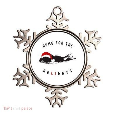 Long Island Christmas Long Island Map With Santa Hat Ornament