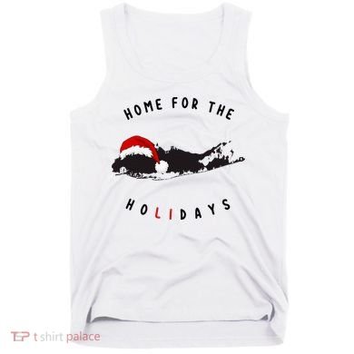 Long Island Christmas Long Island Map With Santa Hat Tank Top