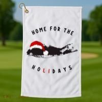 Long Island Christmas Long Island Map With Santa Hat Golf Towel thumb 1