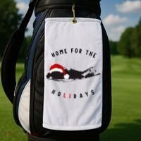 Long Island Christmas Long Island Map With Santa Hat Golf Towel thumb 2