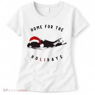 Long Island Christmas Long Island Map With Santa Hat Women's T-Shirt