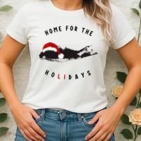 Long Island Christmas Long Island Map With Santa Hat Women's T-Shirt thumb 2