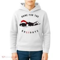 Long Island Christmas Long Island Map With Santa Hat Kids Hoodie thumb 4