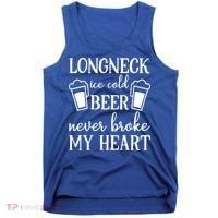Longneck Ice Cold Beer Never Broke My Heart Tank Top thumb 0
