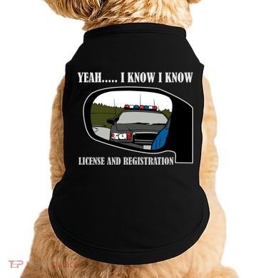 License And Registration Pulled Over Doggie Tank