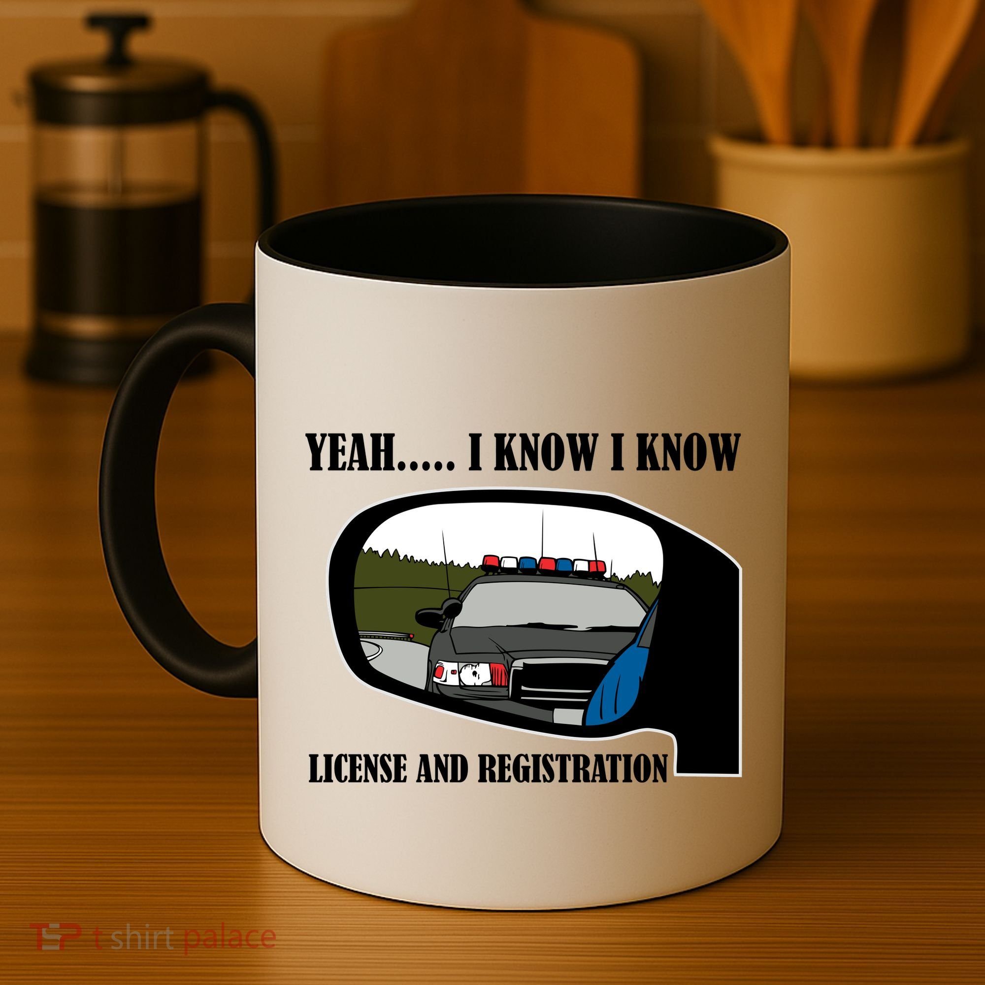 License And Registration Pulled Over Coffee Mug
