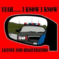 License And Registration Pulled Over Santa Hat thumb 1