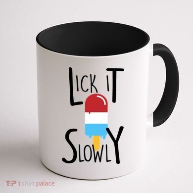 Lick It Slowly Popsicle Coffee Mug back