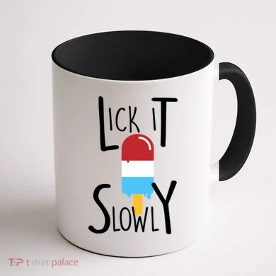 Lick It Slowly Popsicle Coffee Mug back