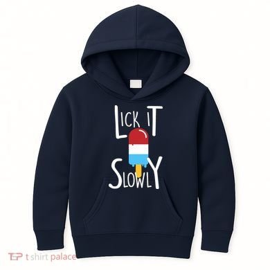 Lick It Slowly Popsicle Kids Hoodie