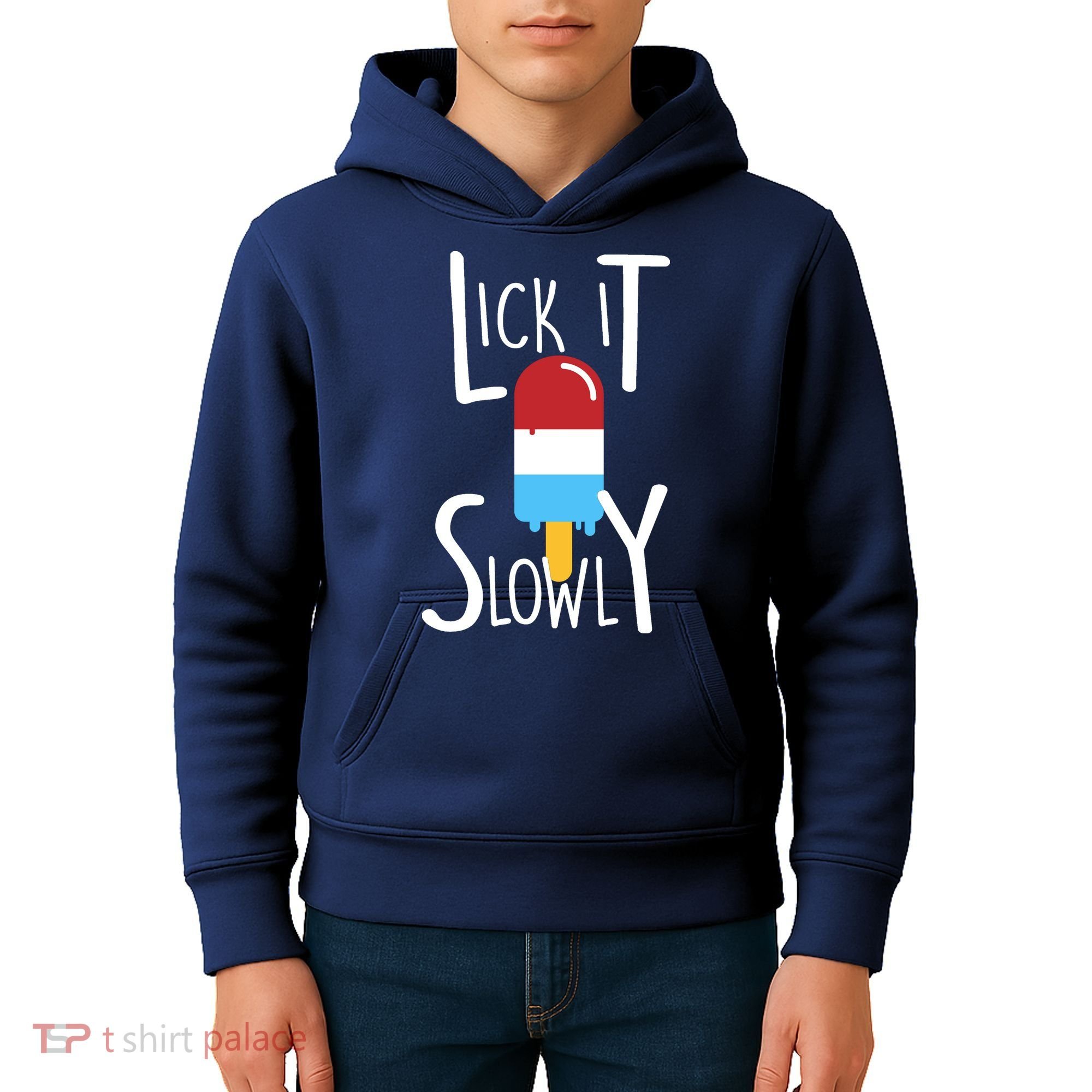 Lick It Slowly Popsicle Kids Hoodie