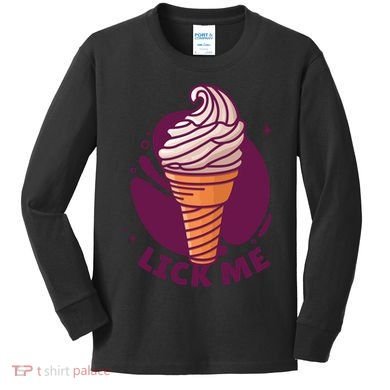 Lick Me Ice Cream Kids Long Sleeve Shirt