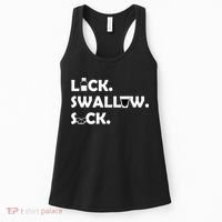 Lick Swallow Suck Funny Tequila Women's Tank Top thumb 0
