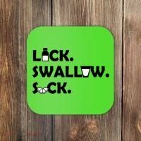 Lick Swallow Suck Funny Tequila Coaster thumb 0