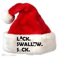 Lick Swallow Suck Funny Tequila Santa Hat thumb 0