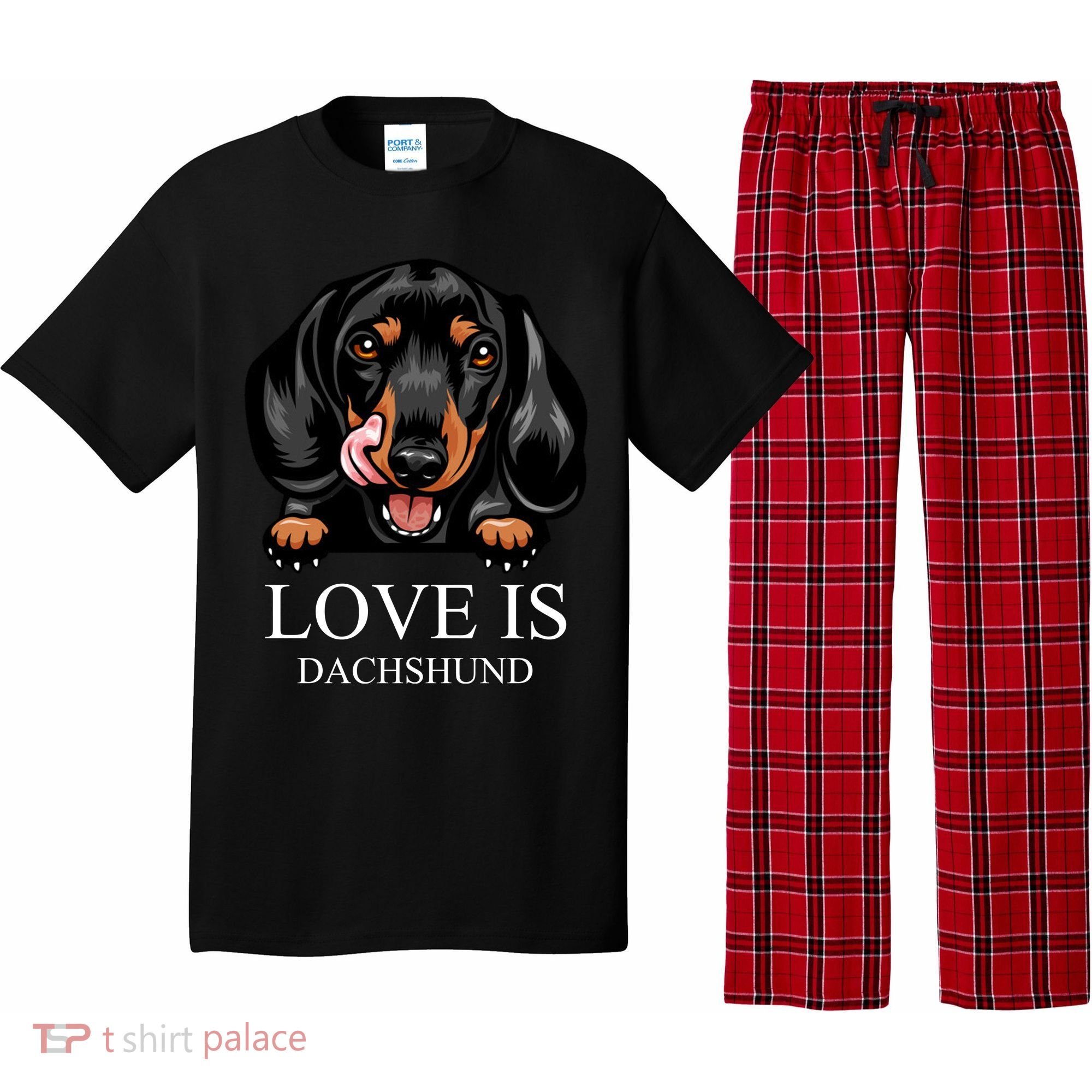 Love Is Dachshund Pajama Set