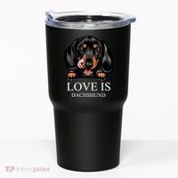 Love Is Dachshund Tumbler thumb 0