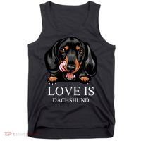 Love Is Dachshund Tank Top thumb 0