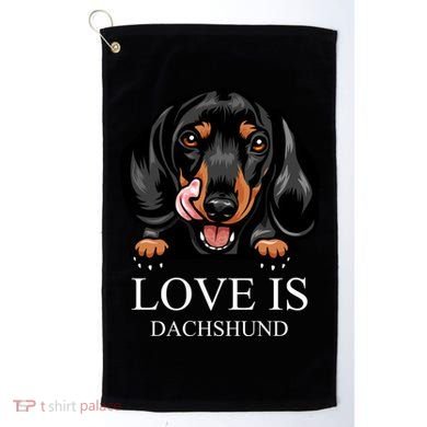 Love Is Dachshund Golf Towel