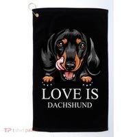 Love Is Dachshund Golf Towel thumb 0