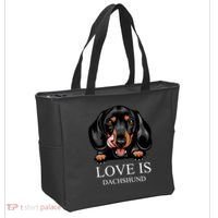 Love Is Dachshund Tote Bag thumb 2