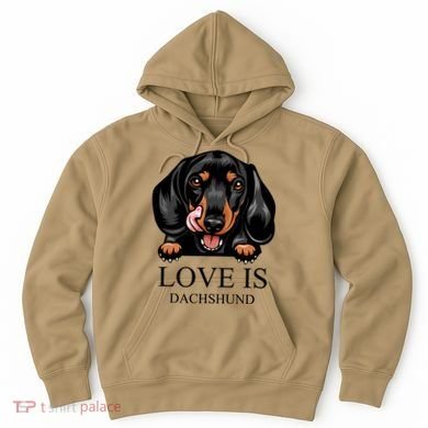Love Is Dachshund Hoodie