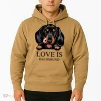 Love Is Dachshund Hoodie thumb 2