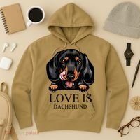 Love Is Dachshund Hoodie thumb 3