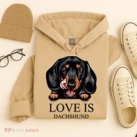 Love Is Dachshund Hoodie thumb 4