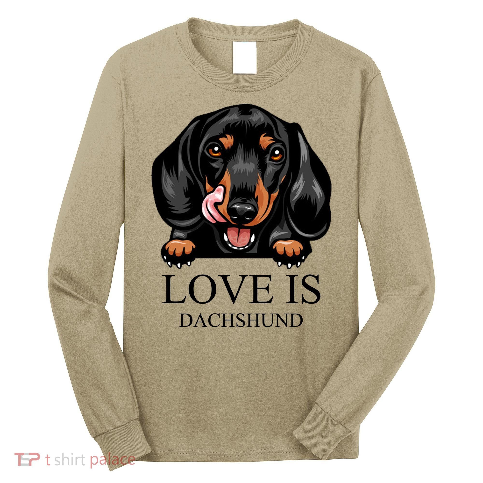 Love Is Dachshund Long Sleeve Shirt
