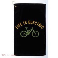Life Is Electric E Bike Golf Towel thumb 0