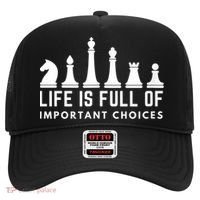 Life Is Full Of Important Choices Funny Chess Game Men Hat thumb 0