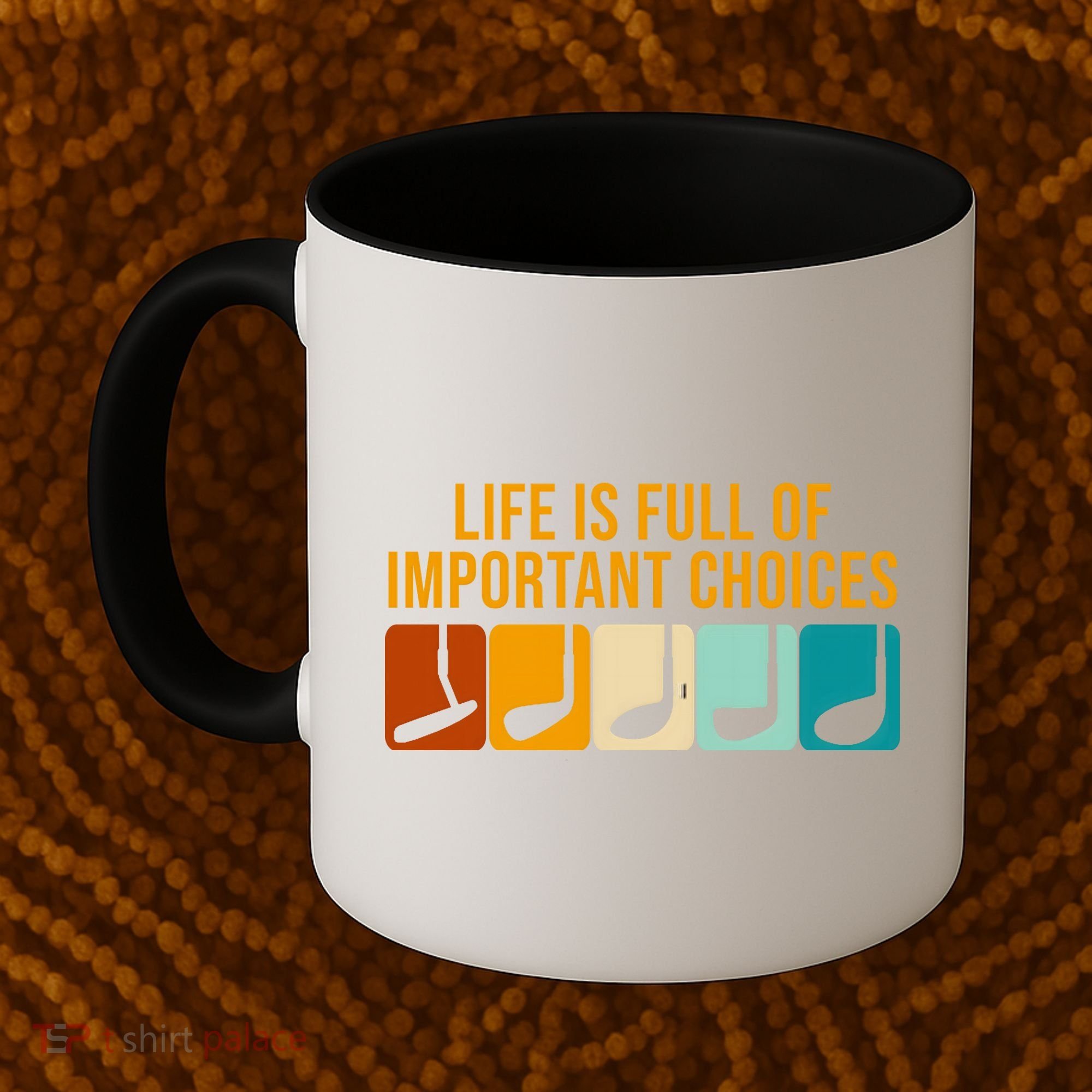 Life Is Full Of Important Choices Retro Golf Coffee Mug