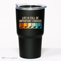 Life Is Full Of Important Choices Retro Golf Tumbler thumb 0