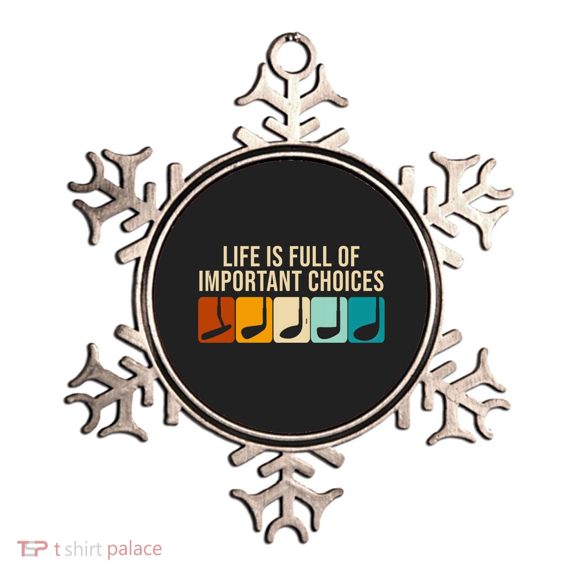 Life Is Full Of Important Choices Retro Golf Ornament
