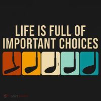 Life Is Full Of Important Choices Retro Golf Ornament thumb 1