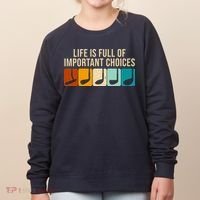 Life Is Full Of Important Choices Retro Golf Women's Sweatshirt thumb 0
