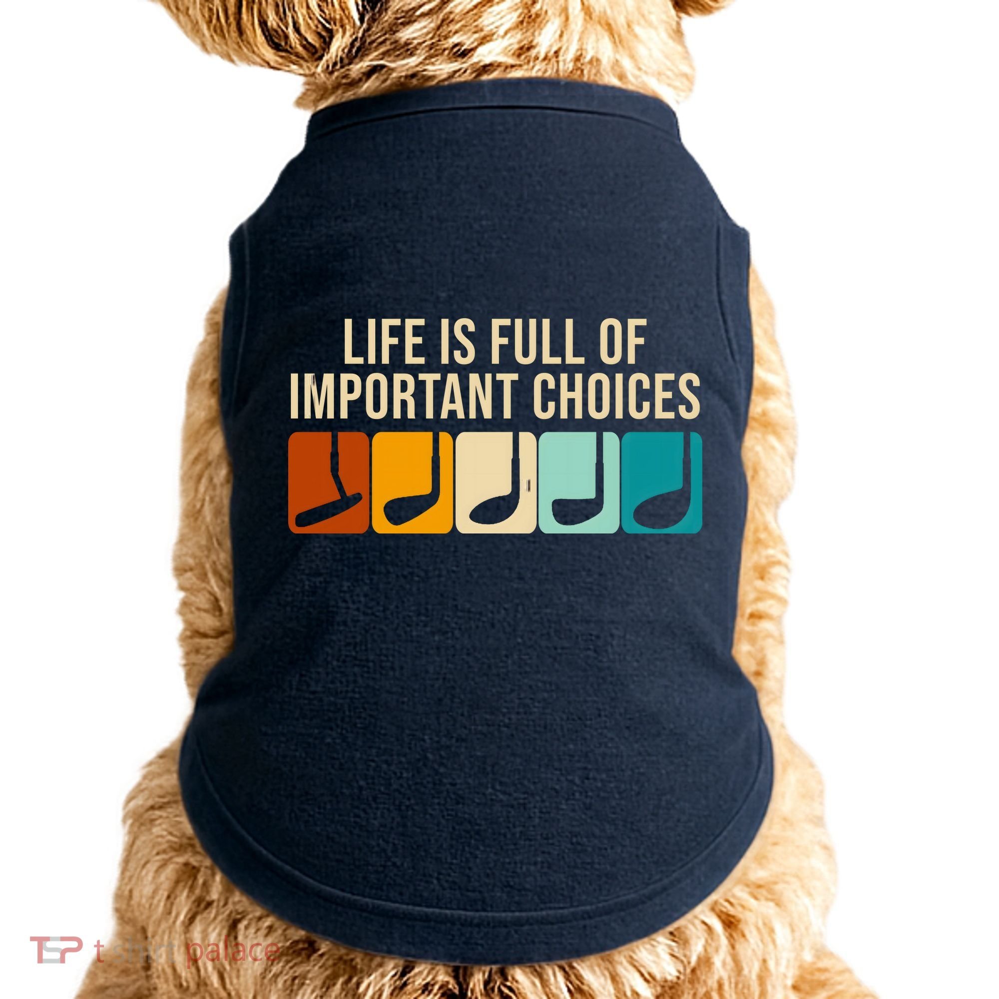 Life Is Full Of Important Choices Retro Golf Doggie Tank