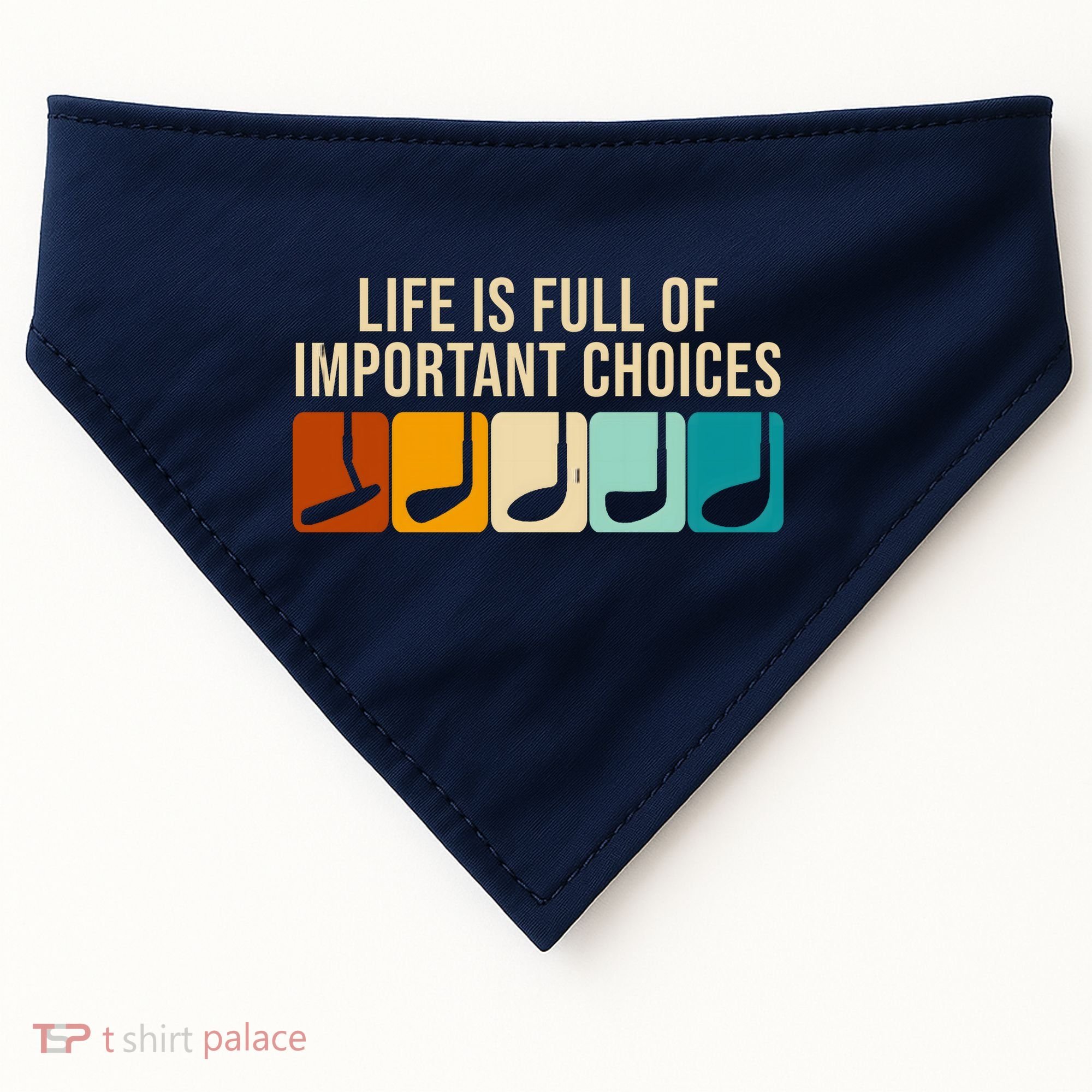Life Is Full Of Important Choices Retro Golf USA-Made Doggie Bandana