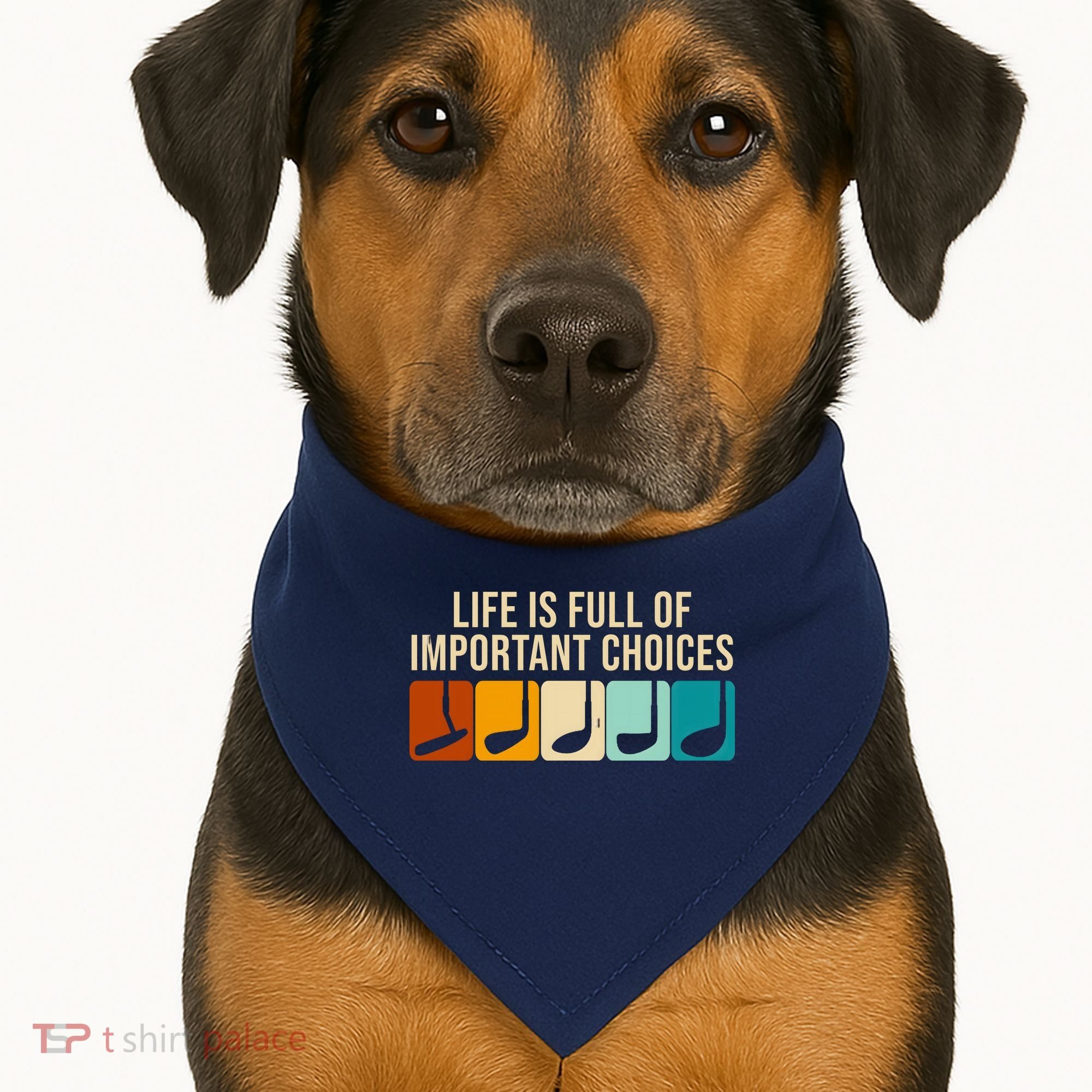Life Is Full Of Important Choices Retro Golf USA-Made Doggie Bandana
