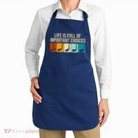 Life Is Full Of Important Choices Retro Golf Apron thumb 2