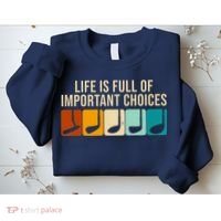 Life Is Full Of Important Choices Retro Golf Sweatshirt thumb 2