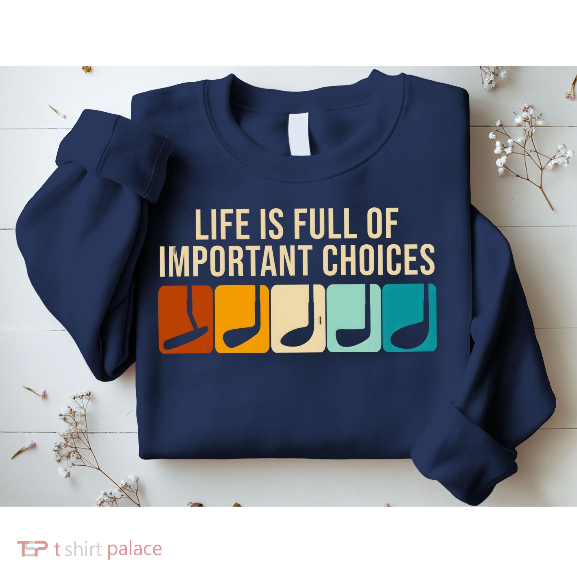 Life Is Full Of Important Choices Retro Golf Sweatshirt