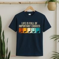 Life Is Full Of Important Choices Retro Golf T-Shirt thumb 2